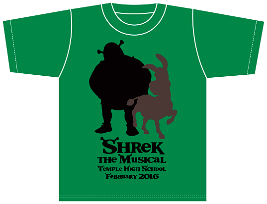 Shrek T-shirt Design - Shrek The Musical Jr T Shirt (537x412), Png Download