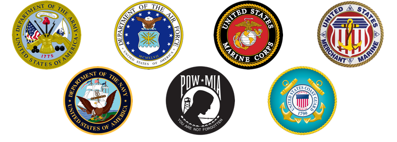 The Veterans Of Foreign Wars Pocatello Post 735 And - Branches Of Military Png (800x300), Png Download