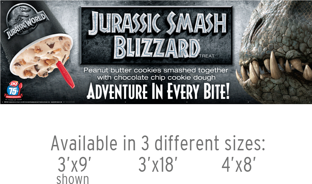 Dq Jw Smashblizzard 935b 15 - Jurassic World Movie Poster Print (27 X 40) (1100x1100), Png Download