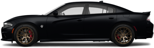 Pitch Black - 2018 Charger Srt 392 Black (500x256), Png Download