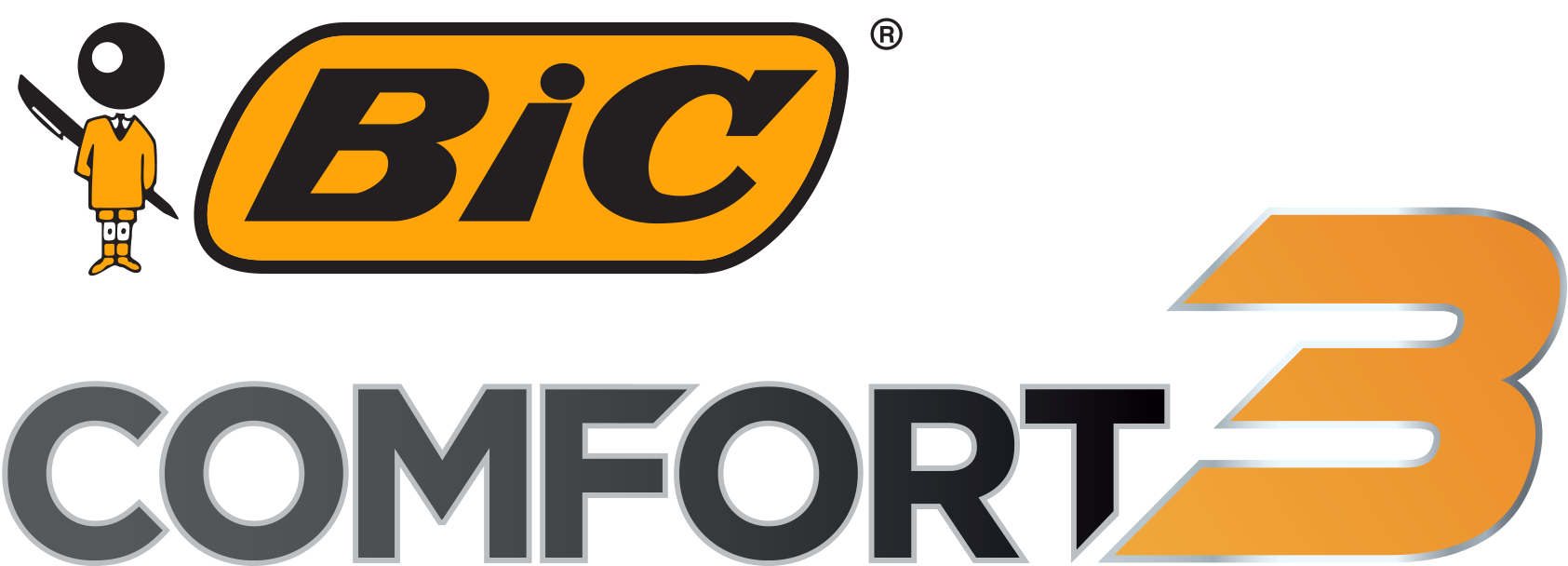 Logotipo De La Marca Bic Comfort3 - Bic 4 Color Logo (1685x608), Png Download