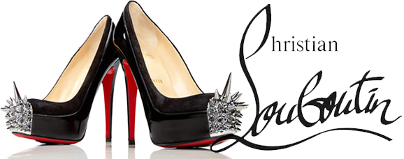 Logo - Christian Louboutin Logo On Shoes (578x228), Png Download