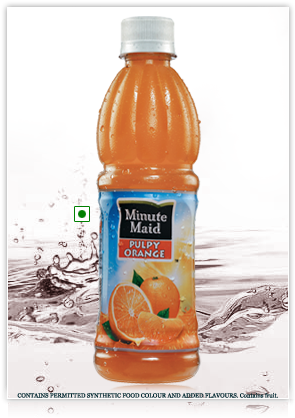 Minute Maid Pulpy Orange Juice - Minute Maid Juice Bottle (298x437), Png Download