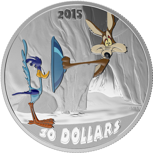 Fine Silver Coloured Coin Looney Tunes™ Classic Scenes - 2 Oz 2015 Looney Tunes Classic Scenes | Fast And Furry-ous (570x570), Png Download