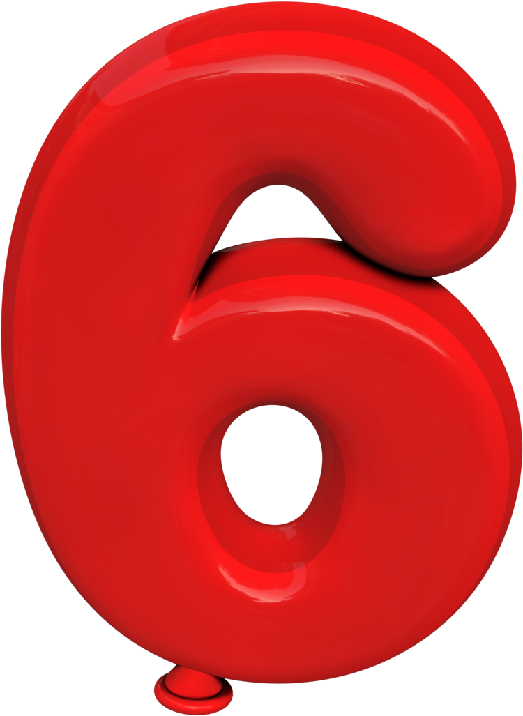 Number Six Balloon Style Mockup Letter Cinema 4d Abstract - Number (1600x1200), Png Download