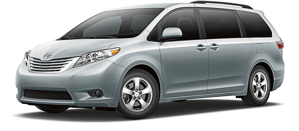 Toyota-sienna - Silver 2017 Toyota Sienna (1000x479), Png Download
