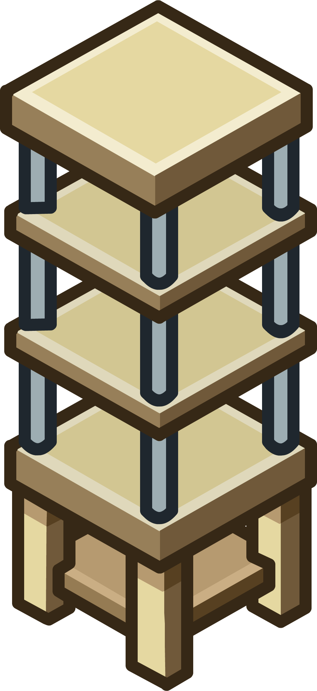 Wood Shelves Icon - Estante Id Club Penguin (1050x2285), Png Download
