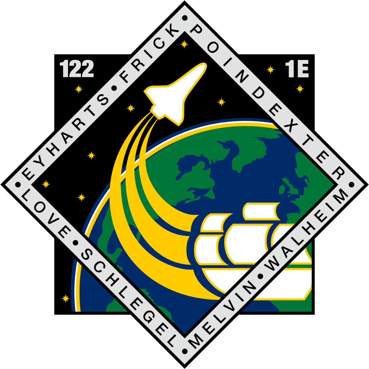 Sts 122 Patch (1200x1200), Png Download