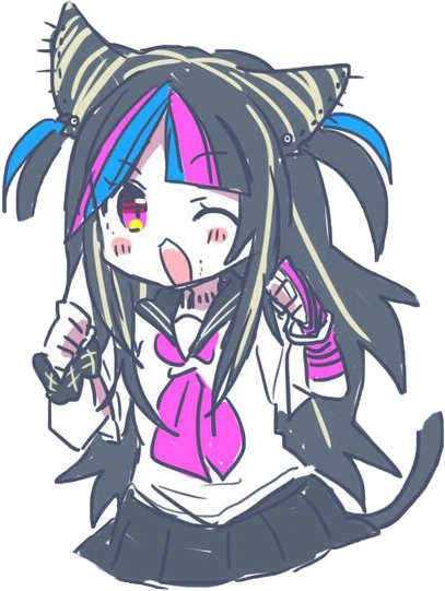 Report Abuse - Ibuki Mioda Neko (407x541), Png Download