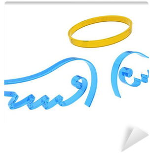 Representation Of Angel Wings And Halo Wall Mural • - Halo Angel Cut Out (400x400), Png Download