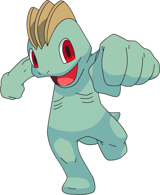Shiny Machop Pokédex - Pokemon Machop Png (636x775), Png Download