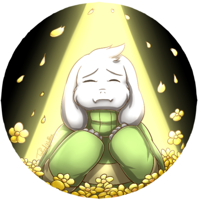 Pins Asriel - Flowey (400x400), Png Download