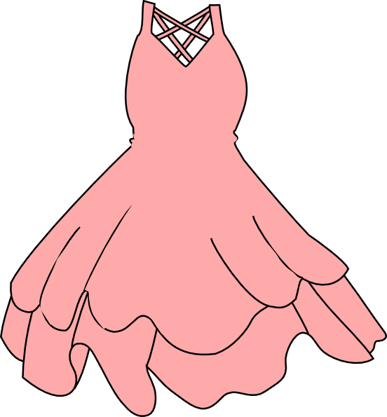 Pink Dress - Pink Dress Clipart (552x595), Png Download