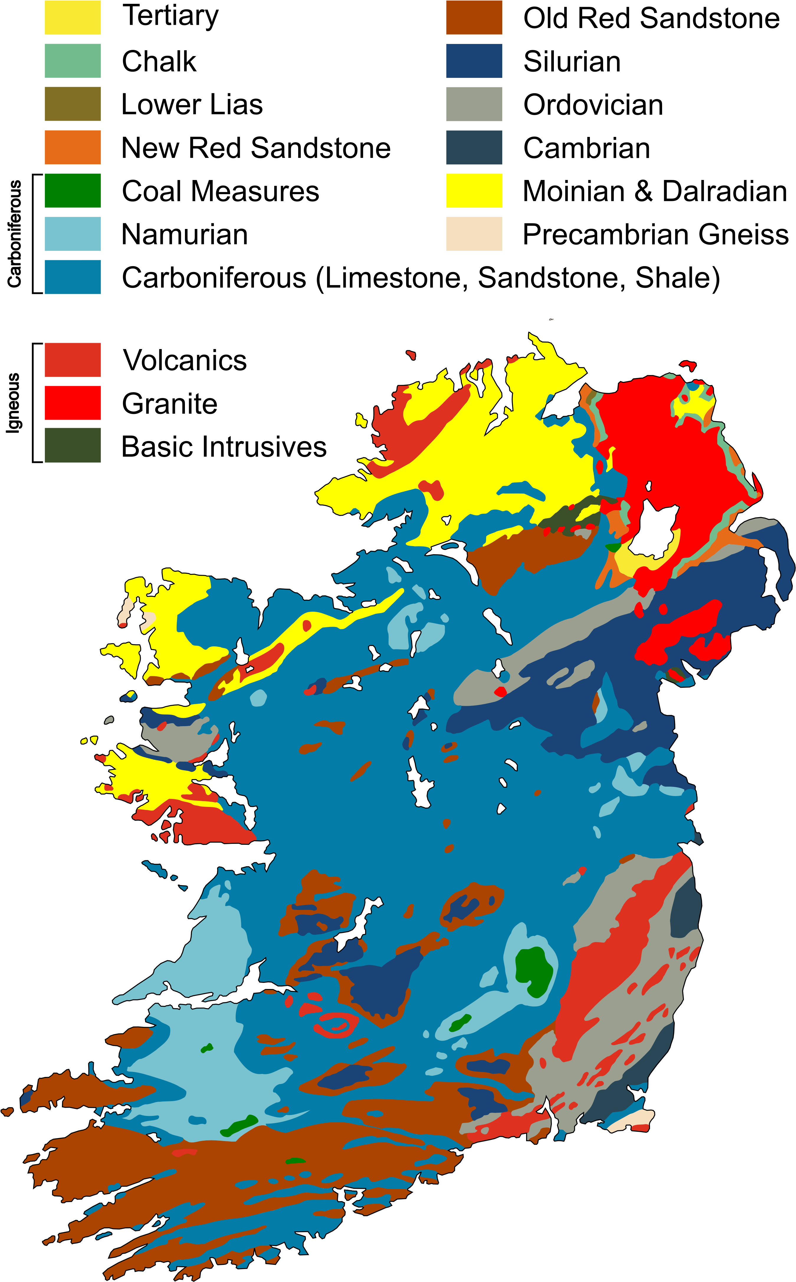 Rock Types In Ireland (1200x1919), Png Download
