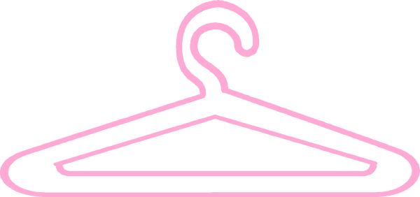 Pink Hanger Clipart Png (600x282), Png Download