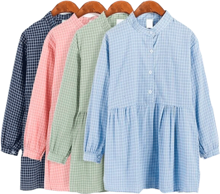 Vintage Style Plaid Longsleeve Dress V=1527358948 - Pastel Clothes Png (460x460), Png Download