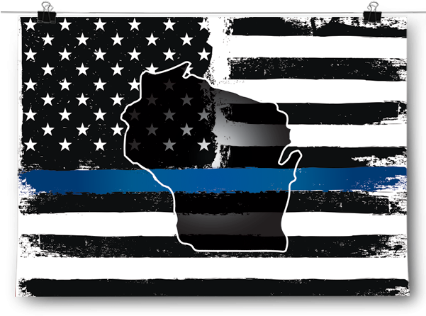 Thin Blue Line - Thin Blue Line Flag Nj (600x600), Png Download