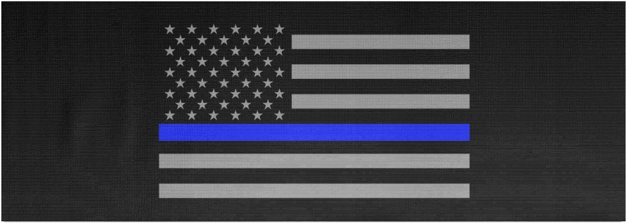 Thin Blue Line Flag Yoga Mat - America Thin Red Line Symbol Cufflinks, Pale Blue/red (1024x1024), Png Download