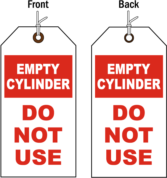 Empty Cylinder Status Tag - Empty Gas Cylinder Mark (564x600), Png Download