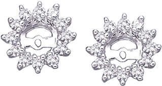Ej140dp-w - Generic Mfg 14k White Gold 1/2 .5ct Gh Diamond Earring (570x570), Png Download