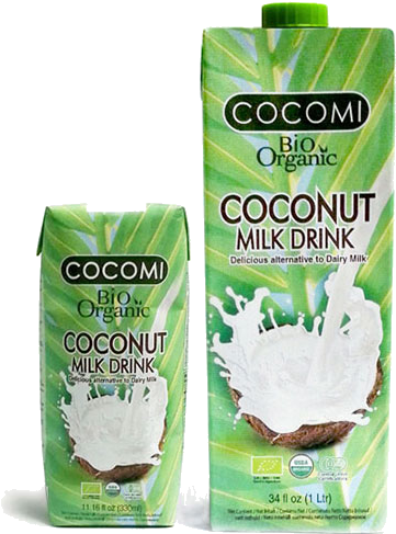 Drinking Coconut Milk Natural (400x504), Png Download