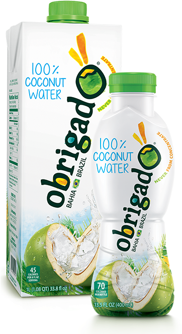 Product Image - Obrigado Pure Coconut Water (361x717), Png Download