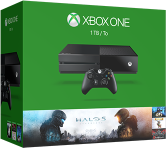 En Intl Xbox One Spring Bundle Grissom Halo - Microsoft Xbox One - 1 Tb - Black (590x332), Png Download