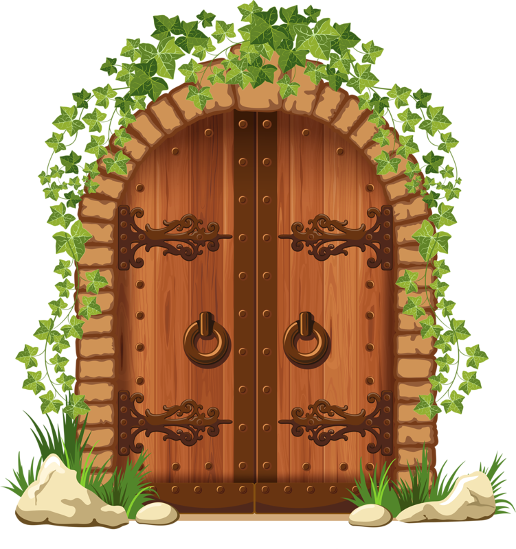Imagens Clipart, Artesanatos Gerais, Figurinhas, Telhados, - Door With Ivy (751x800), Png Download