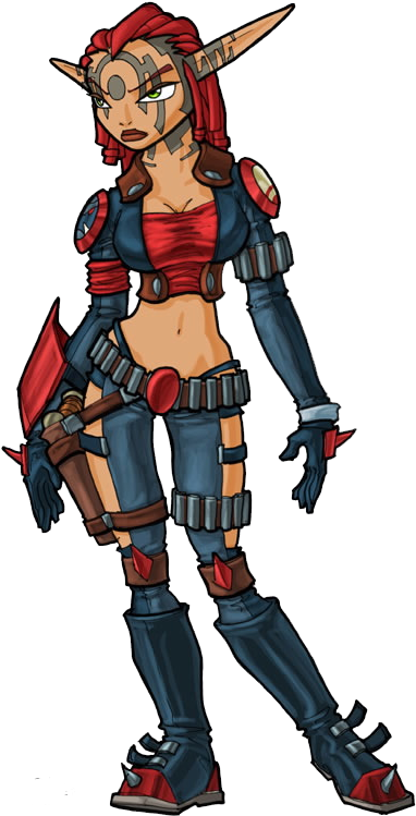 Ashlyn From Jak And Daxter - Ashelin Jak (403x771), Png Download