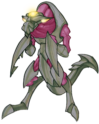 Mantis Concept Art - Jak 2 Metal Head (334x421), Png Download