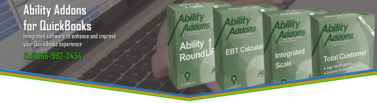 Ability Addons For Quickbooks Meat & Fish Market Pos - Quickbooks (1200x328), Png Download