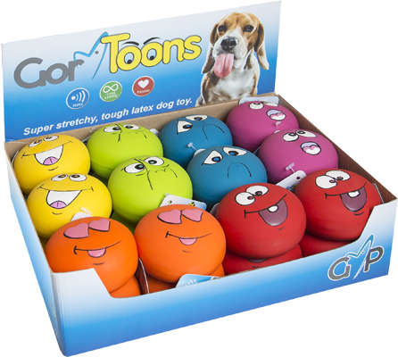 Gor Toons Funny Faces - Gor Pets Gor Toons Sports Balls 12pk (446x400), Png Download