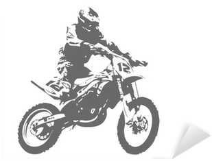 Motocross Silhouette Png Download - Wallmonkeys Motorcross Silhouette Peel And Stick Wall (400x400), Png Download