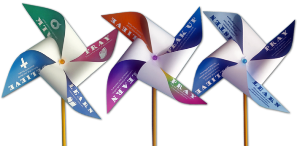 Pinwheels For Prevention (600x296), Png Download