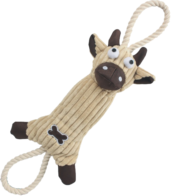 Essential Paw Features Top Quality Interactive Pet - Jute And Rope Cow Pet Toy, Brown, Dog Toys, By Pet (548x630), Png Download