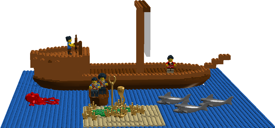 Lego Pirate Boat - Steamboat (1126x576), Png Download