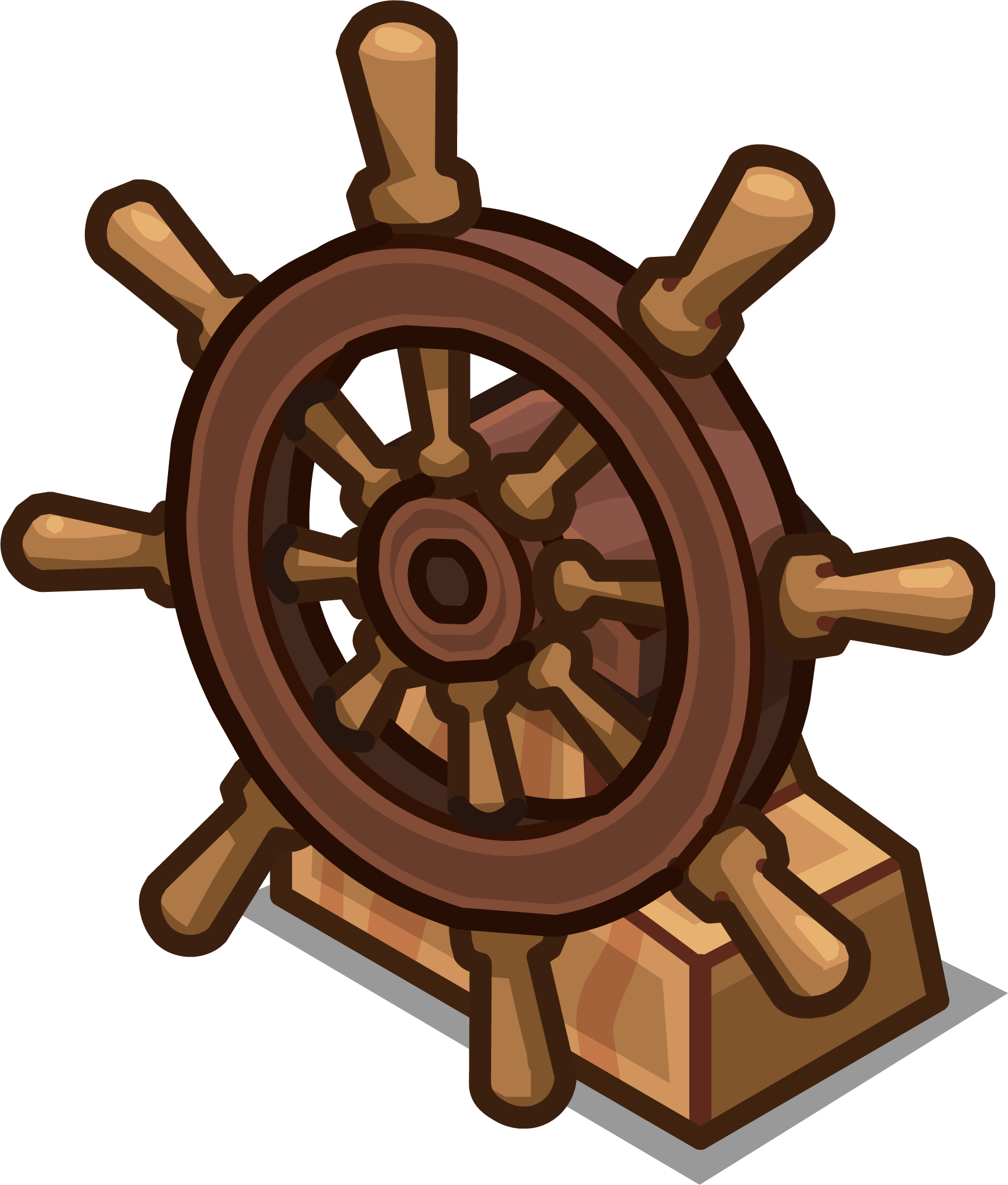 Wheel Clipart Pirate Boat (1806x2122), Png Download