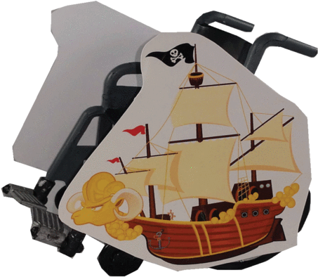 Ram Pirate Ship Wheelchair Costume Child's - Mona Melisa Designs Interactive Wall Play Set Pirate (480x480), Png Download