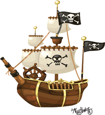Pirate Ship (375x400), Png Download