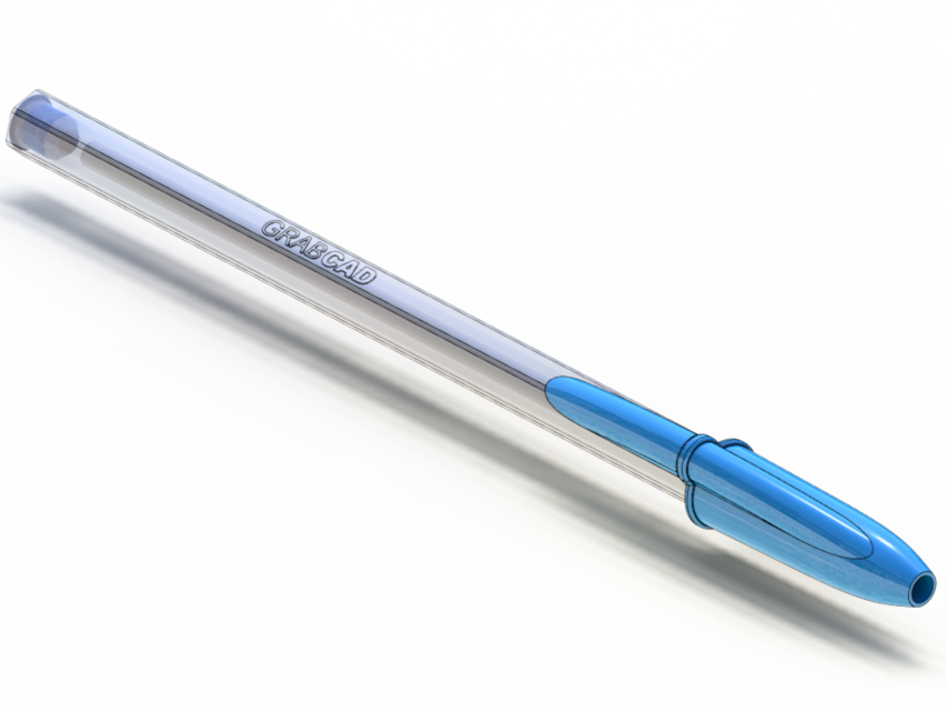 Bic Pen 3d Model (853x640), Png Download