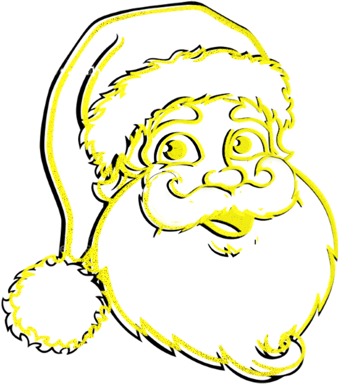 Christmas Santa Claus Golden Mask - Christmas Day (1295x791), Png Download