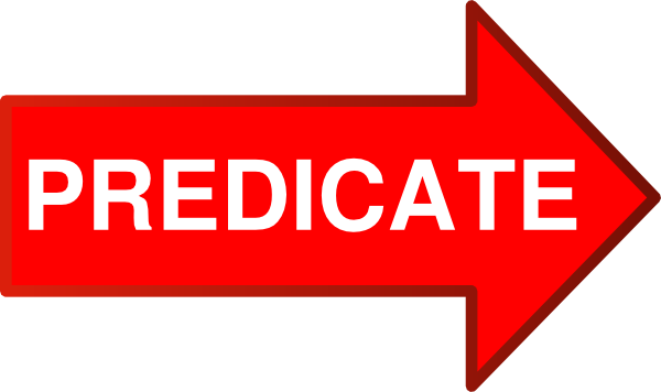 Red Subject Arrow Straight Predicate Svg Clip Arts (600x356), Png Download