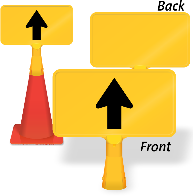 Straight Thru Arrow Coneboss Sign - Coneboss Sign (800x800), Png Download