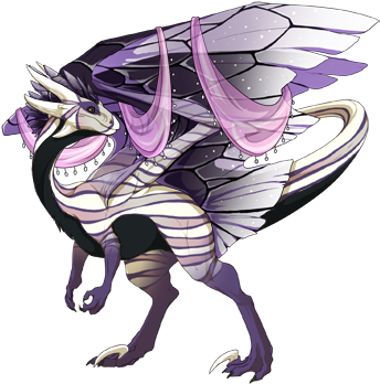 Twilight Dusky Or Pastel Rose Thorn Dragon Share Flight - Flight Rising Custom Skin (350x350), Png Download