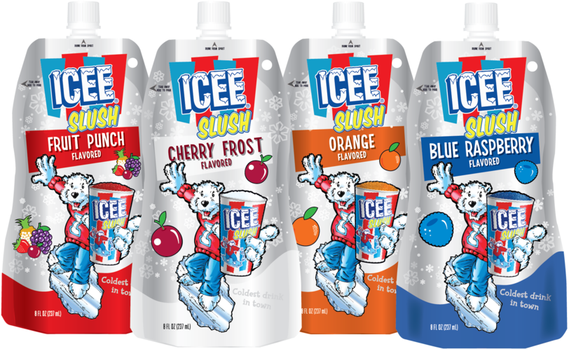 Icee All Flavors Mocked Up With Br-01 - Icee Slush, Blue Raspberry Flavored - 8 Fl Oz (1000x631), Png Download