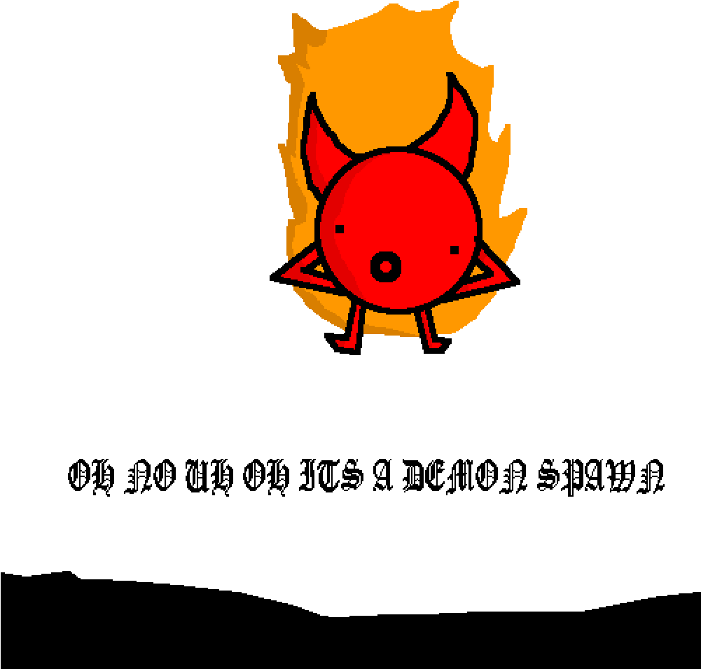 Oh No Uh Oh Its A Demon Spawn - Demon (1000x1000), Png Download