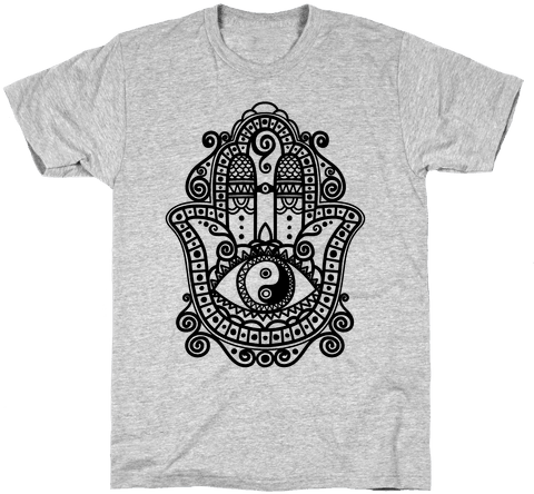 Peaceful Hamsa Hand Mens T-shirt - Rudolf The Rednosed Gainz Deer (484x484), Png Download