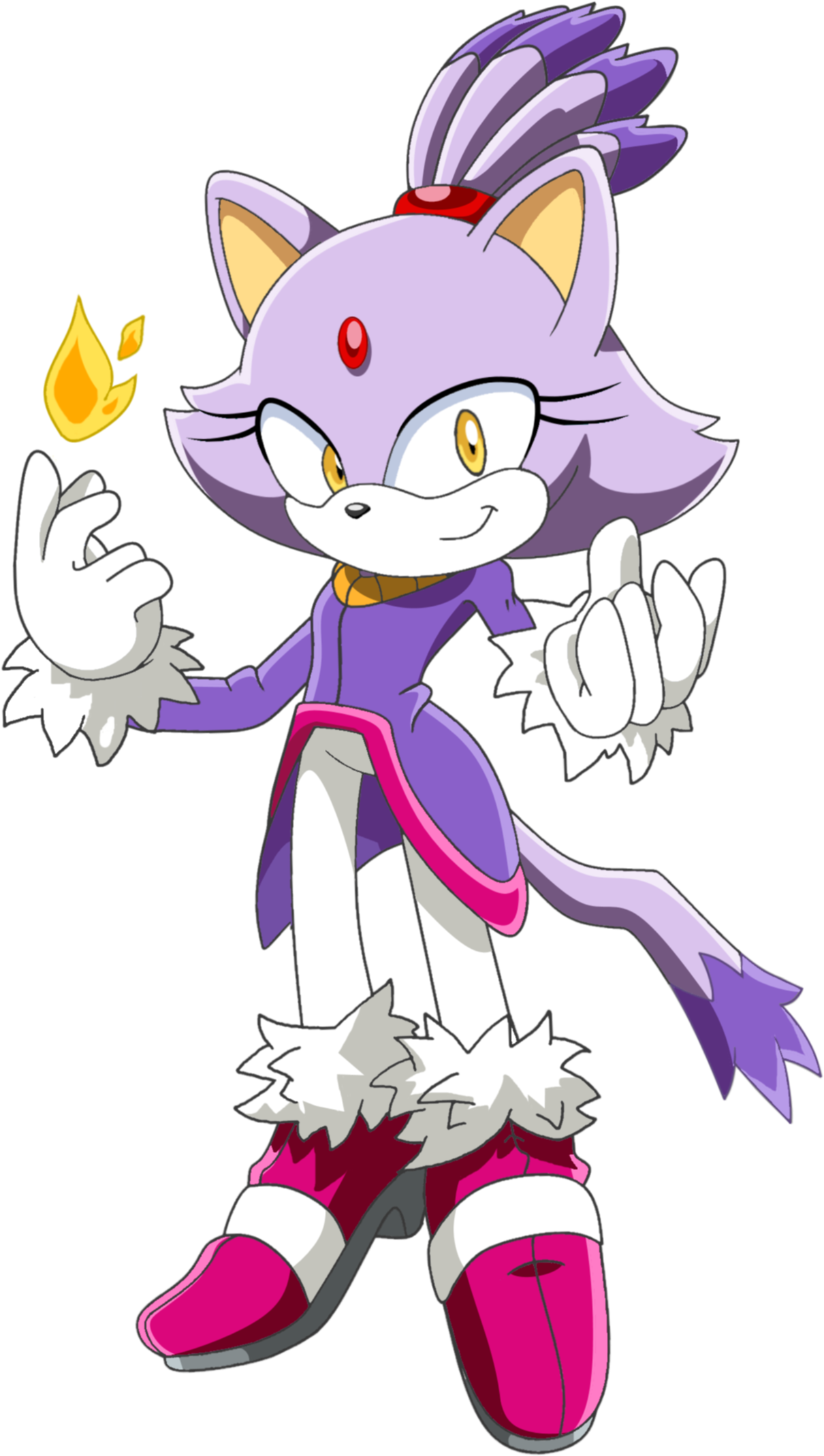 Blaze The Cat - Classic Blaze The Cat (1229x2200), Png Download