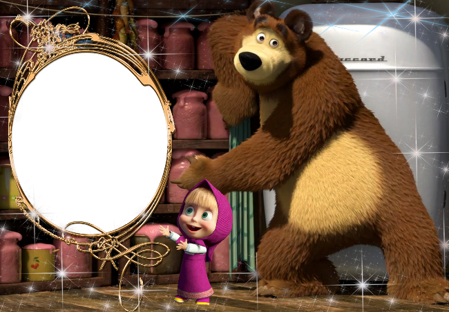 Efecto De Fotos De La Categoría - Convite Masha E O Urso Png (650x451), Png Download