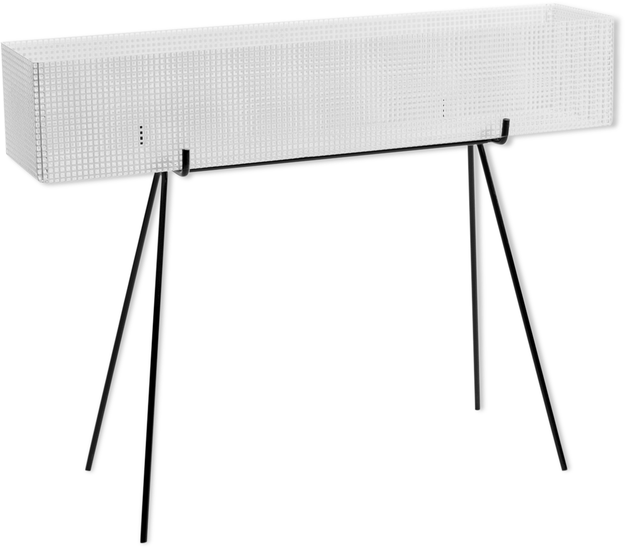 Carries Metal Perforated White Plant - Folding Table (1457x1457), Png Download